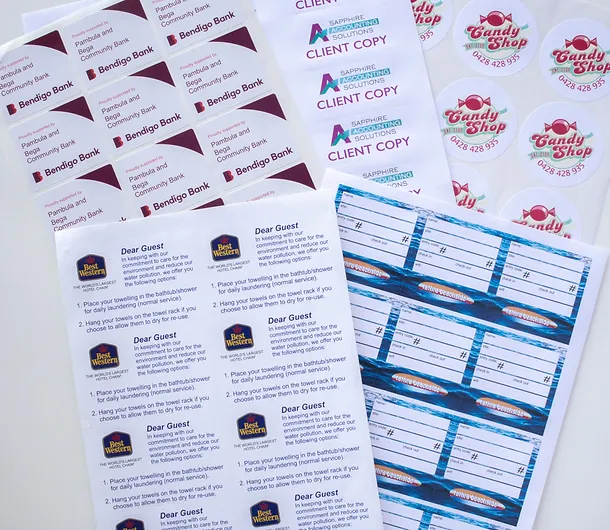A4 sheet labels